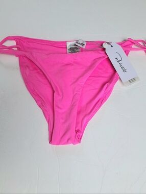 Peixoto Neon Hot Pink Side-Tie Bikini Bottom Size Medium Swim Beach Barbiecore